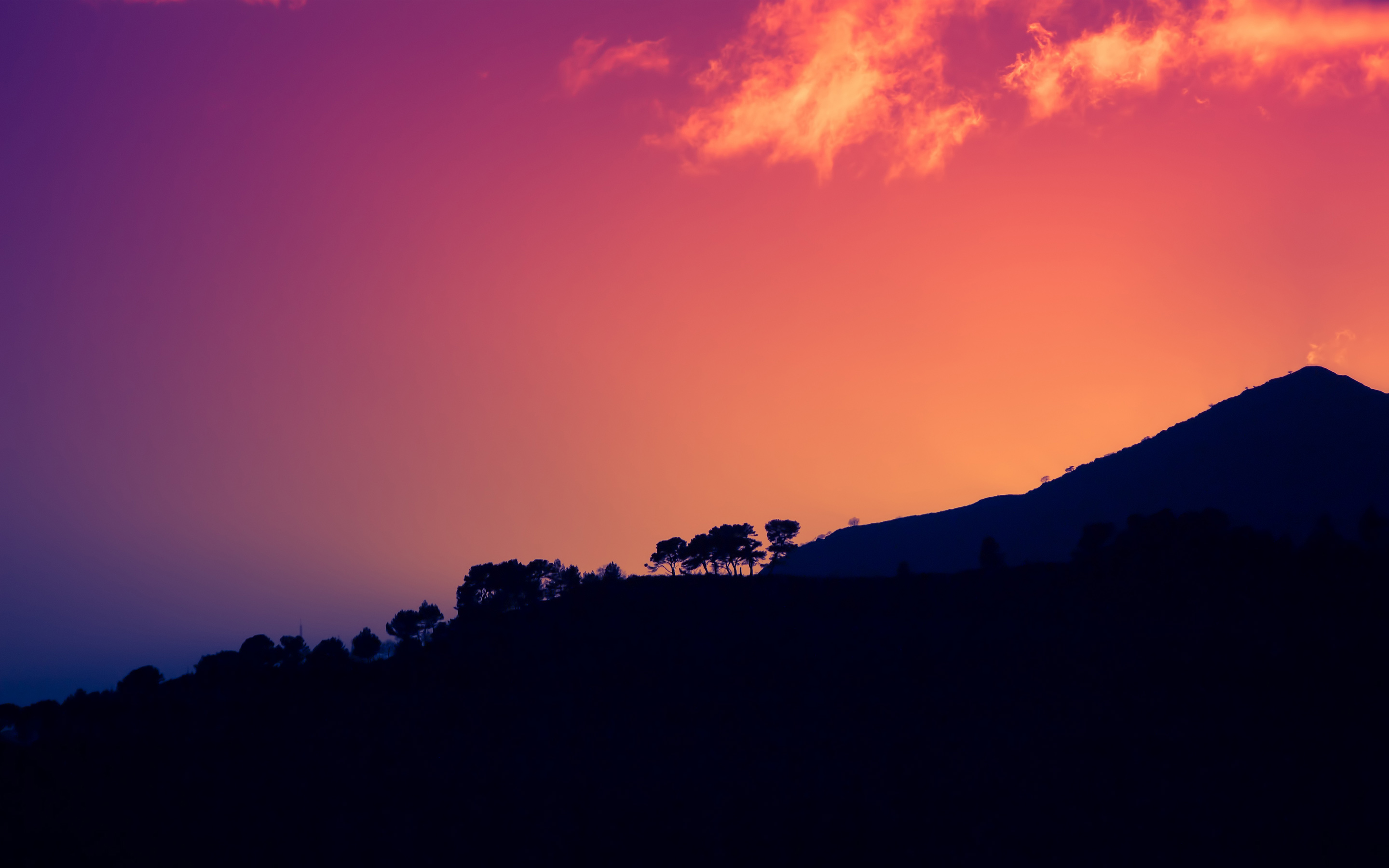 Sunset Dark Mountains Italy HD217855059